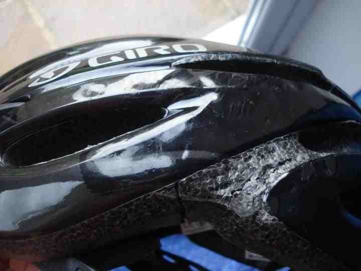 Helmet damaged in my only crash to date.